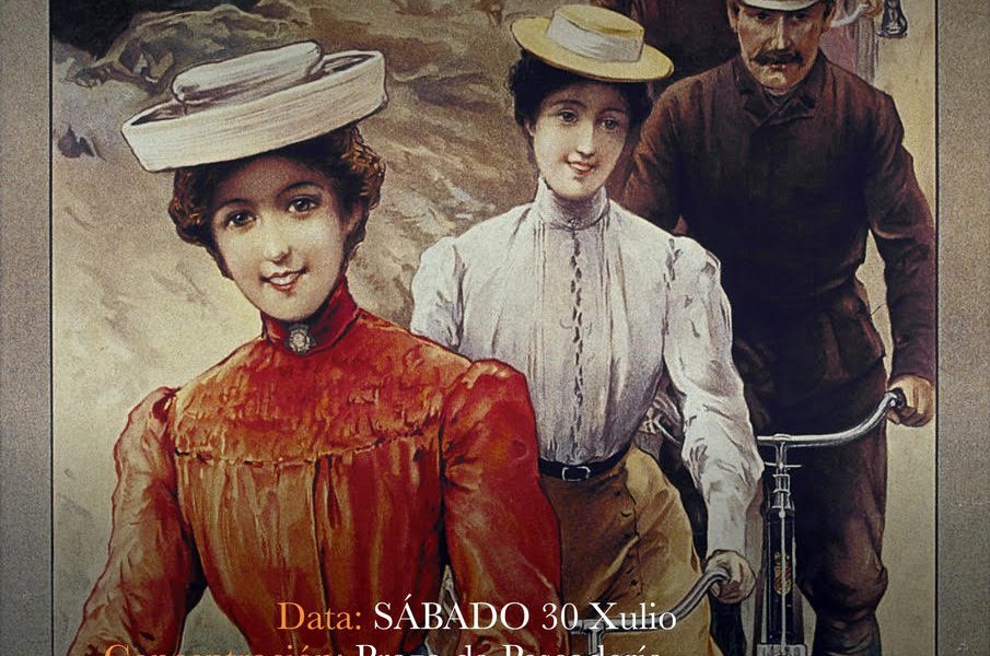 Cartel de la Feira Modernista de Sada II Ruta de bicicletas clásicas de sada Museo Melga