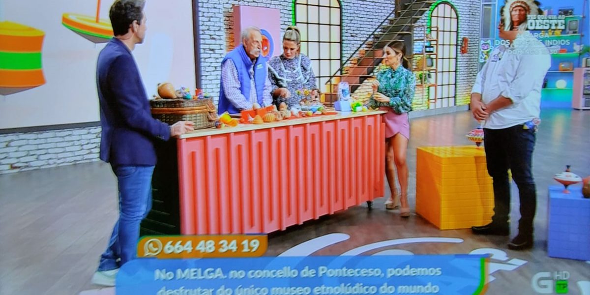 No día das buxainas o Melga convidado a un programa da tarde na Televisión de Galicia